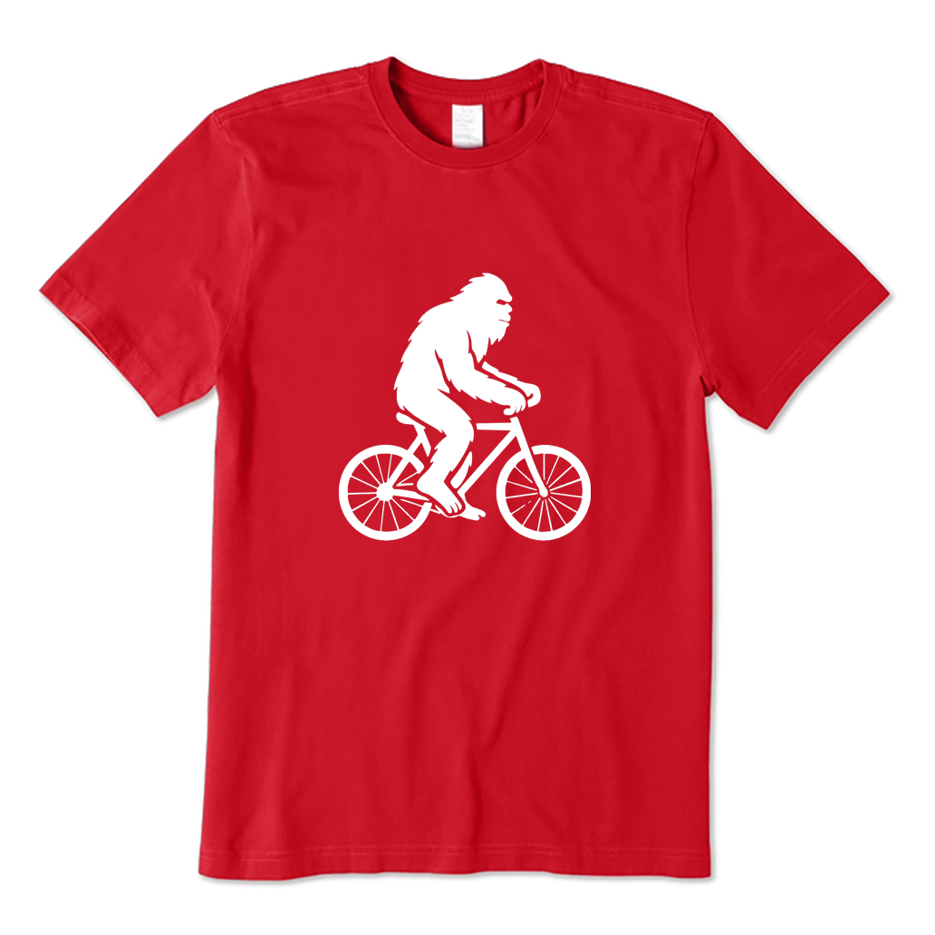 Bigfoot Riding A Bicycle T-shirt