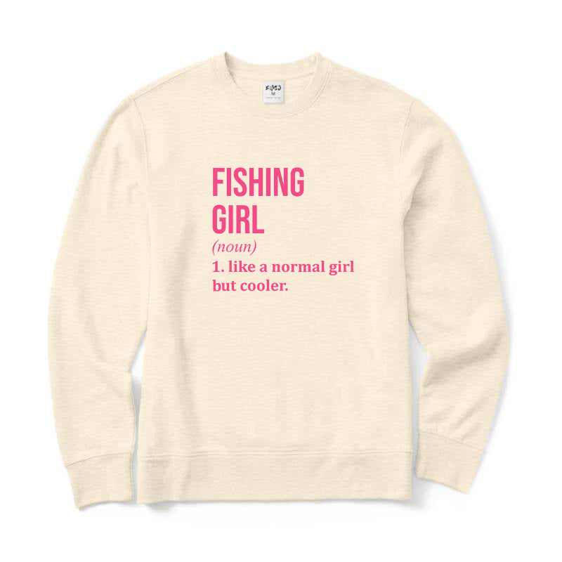 Fishing Girl Definition Crewneck Sweatshirt