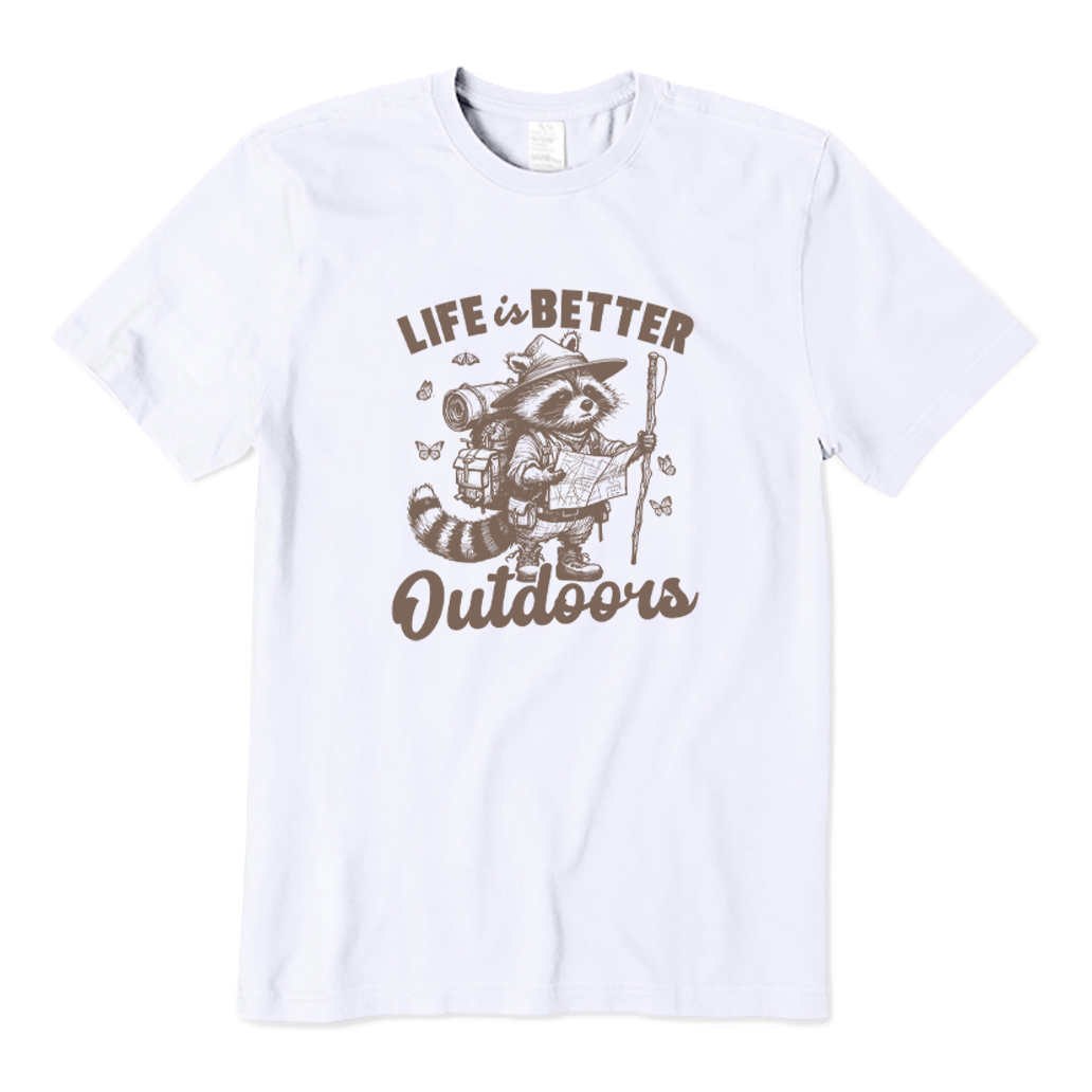 Raccoon Life Is Better Outdoors T-shirt