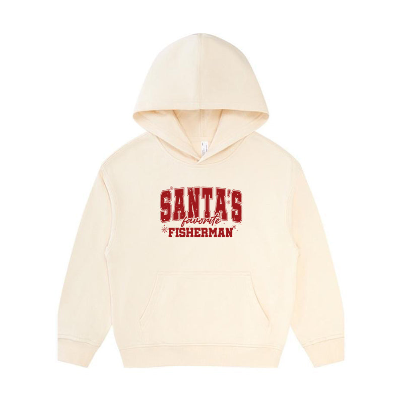 Santa's Favorite Fishermen Kid's Hoodie