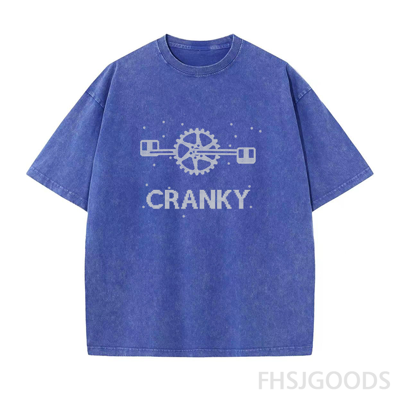 Cranky Bike Unisex Distressed T-Shirt
