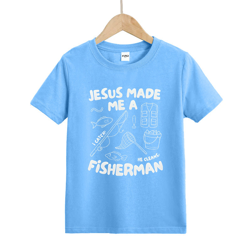 Jesus Made Me a Fisherman Kids T-Shirt