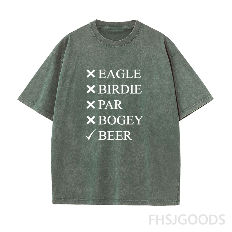 Eagle Birdie Par Bogey Beer Unisex Distressed T-Shirt