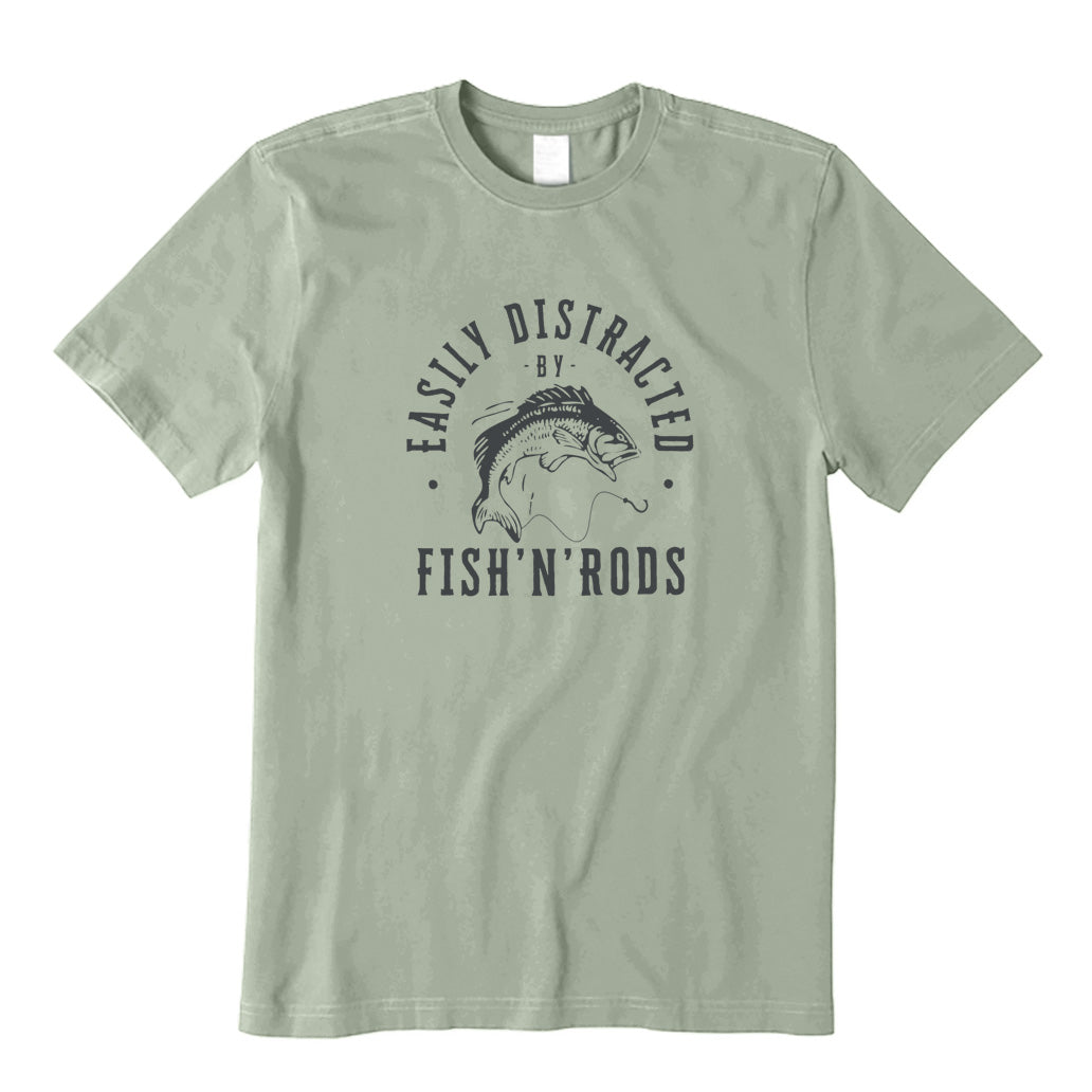 Easily Distracted By Fishing Rods T-Shirt