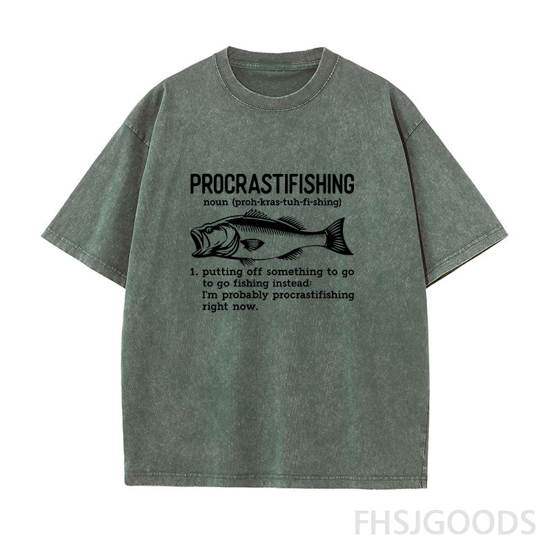 Procrastifishing Definition Unisex Distressed T-Shirt