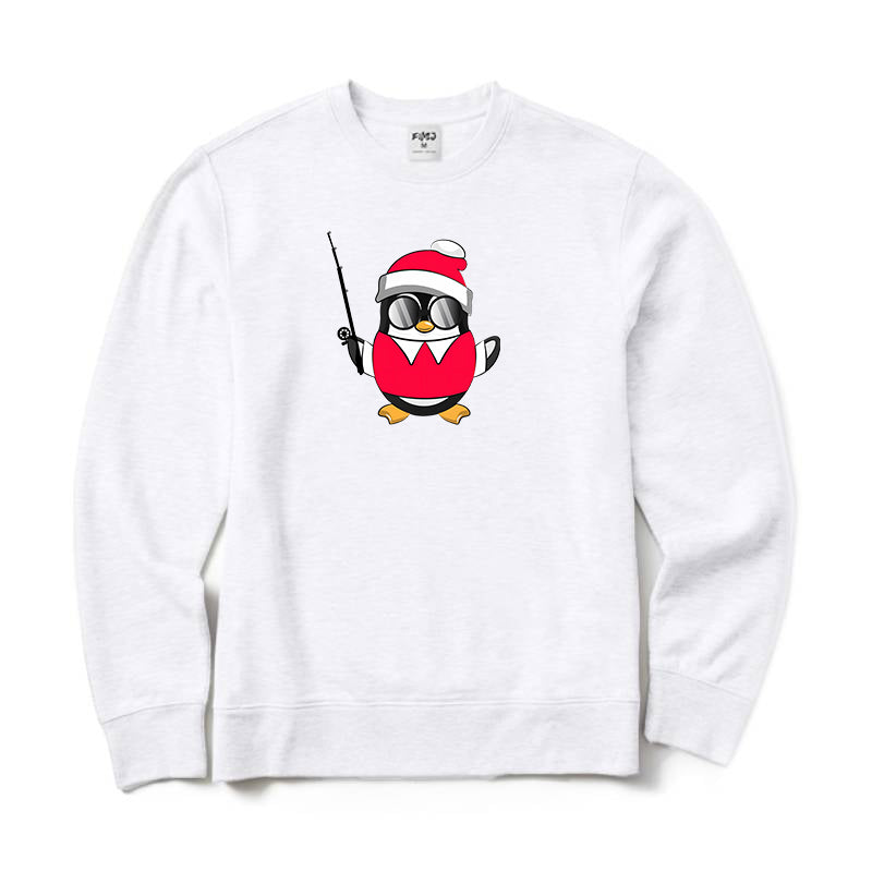 Christmas Penguin Fishing Sweatshirt