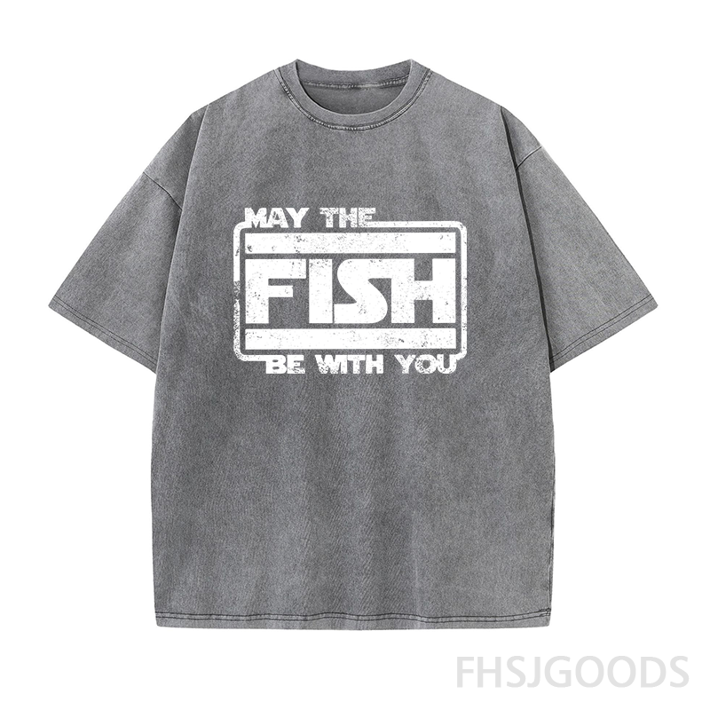 May The Fish Be with You Unisex Distressed T-Shirt