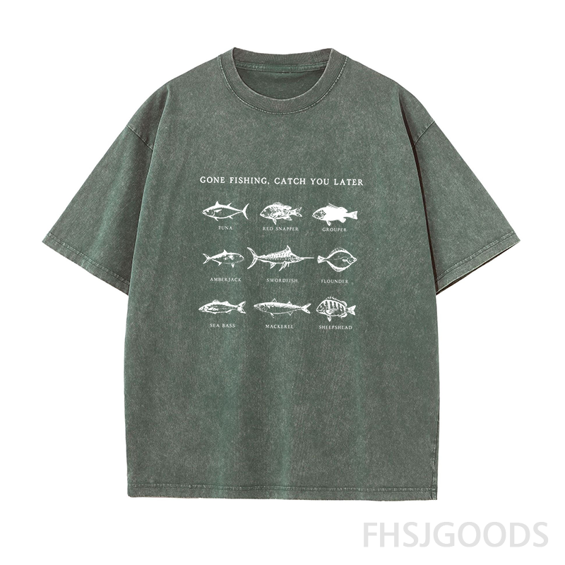 Fishing Dad Unisex Distressed T-Shirt