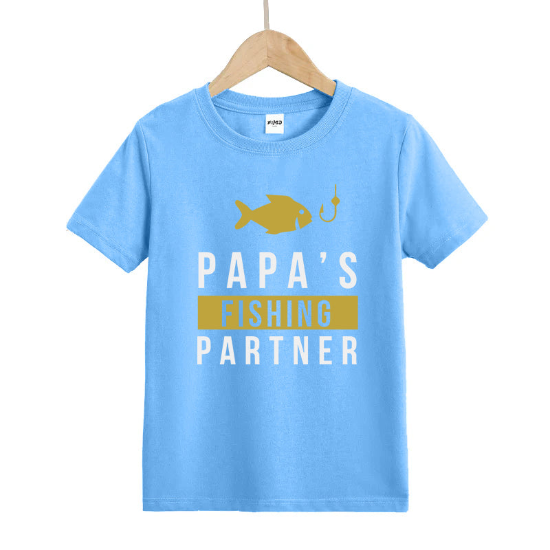 Papa's Fishing Partner Kid's T-Shirts