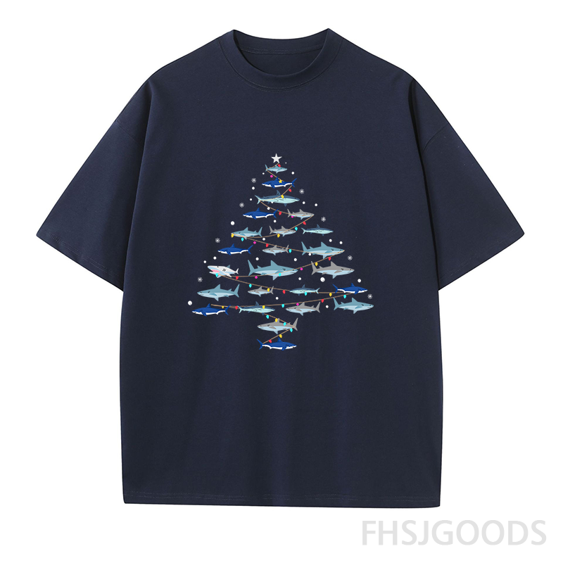 Christmas Shark Tree Unisex T-Shirt
