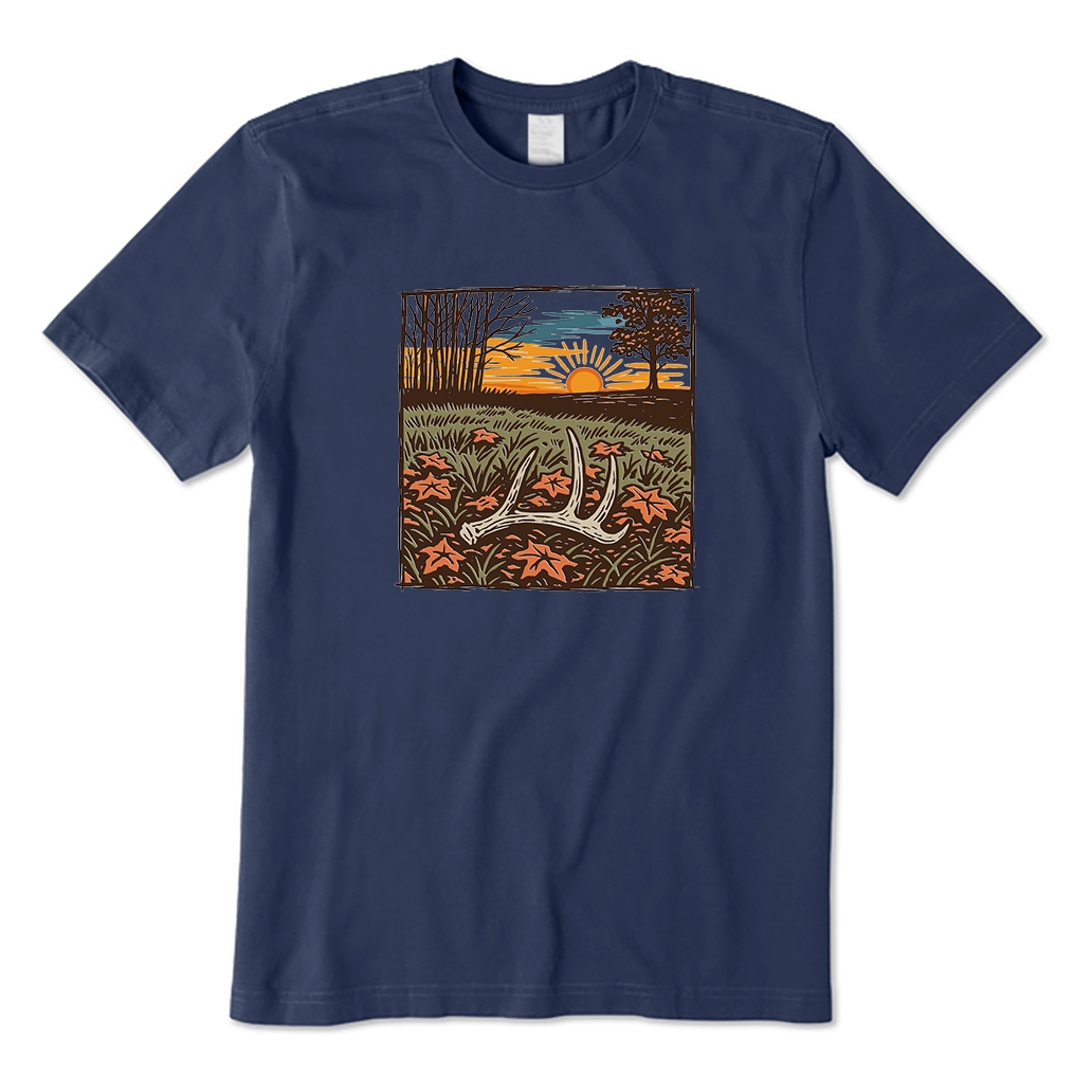 Nature Scene Deer Horn T-Shirt
