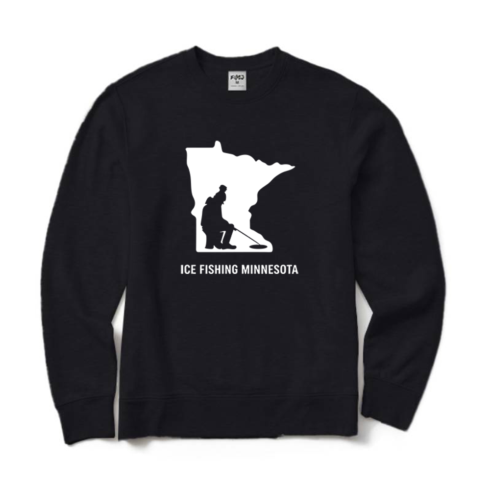 Ice Fishing Minnesota Crewneck Sweatshirt