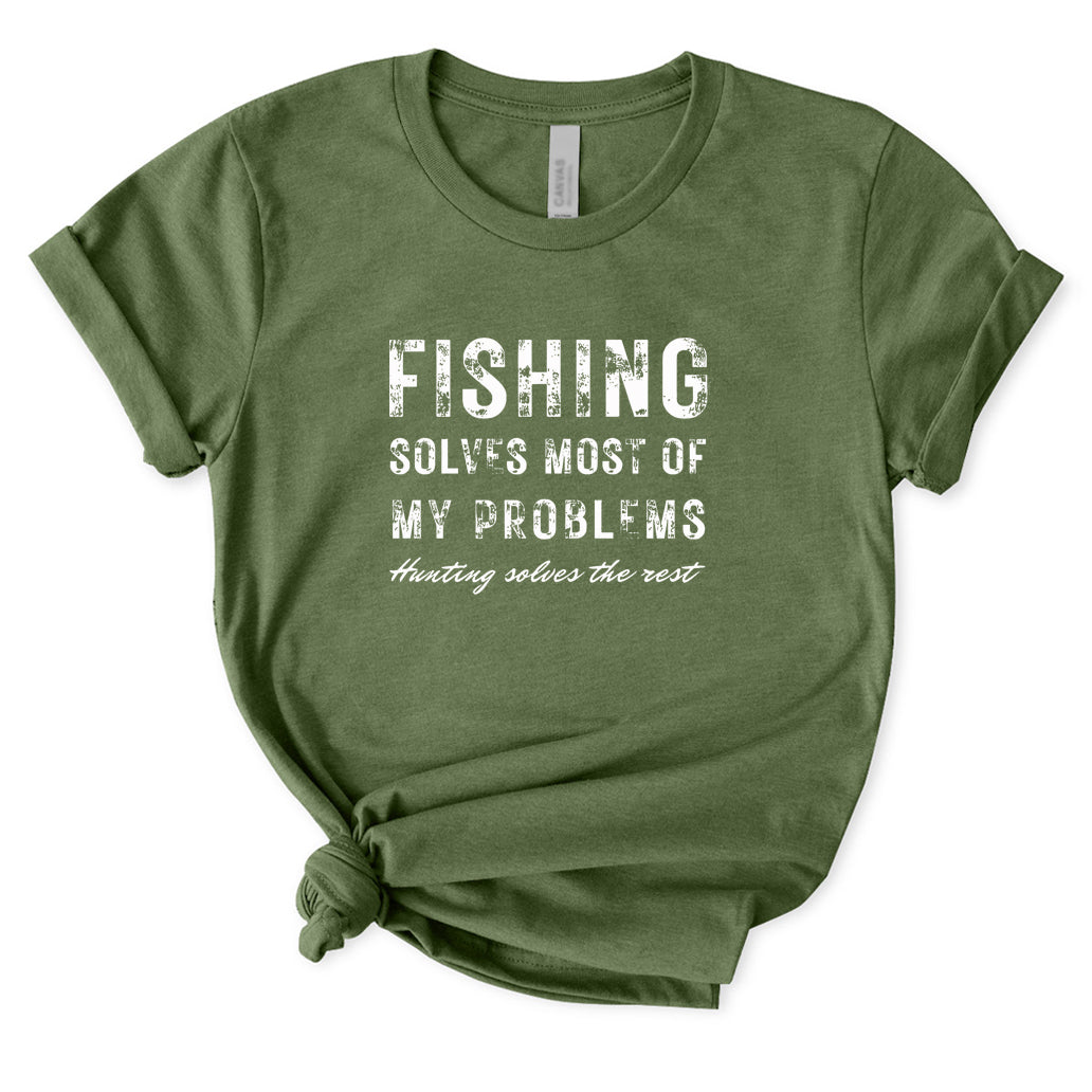 Fishing Solves Most of My Problems T-Shirt for Women