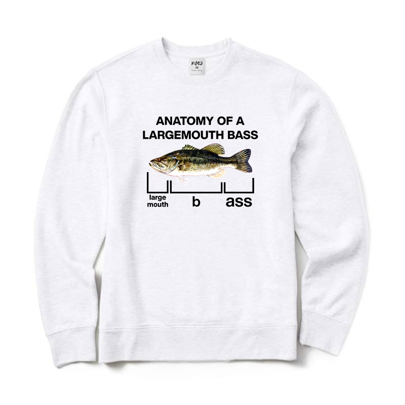 Anatomy Of A Large Mouth Bass Fish Sweatshirt