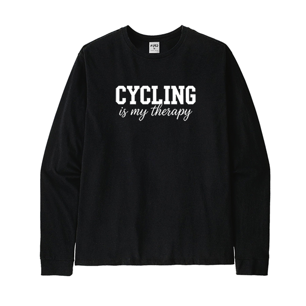Cycling Is My Therapy Long Sleeve T-Shirt