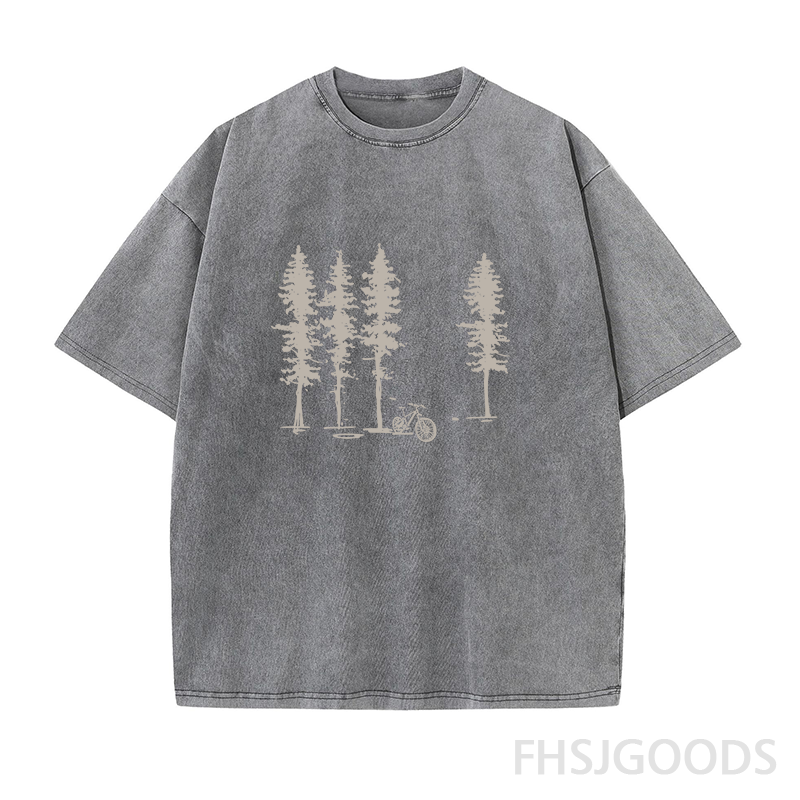 Mountain Bike Unisex Distressed T-Shirt