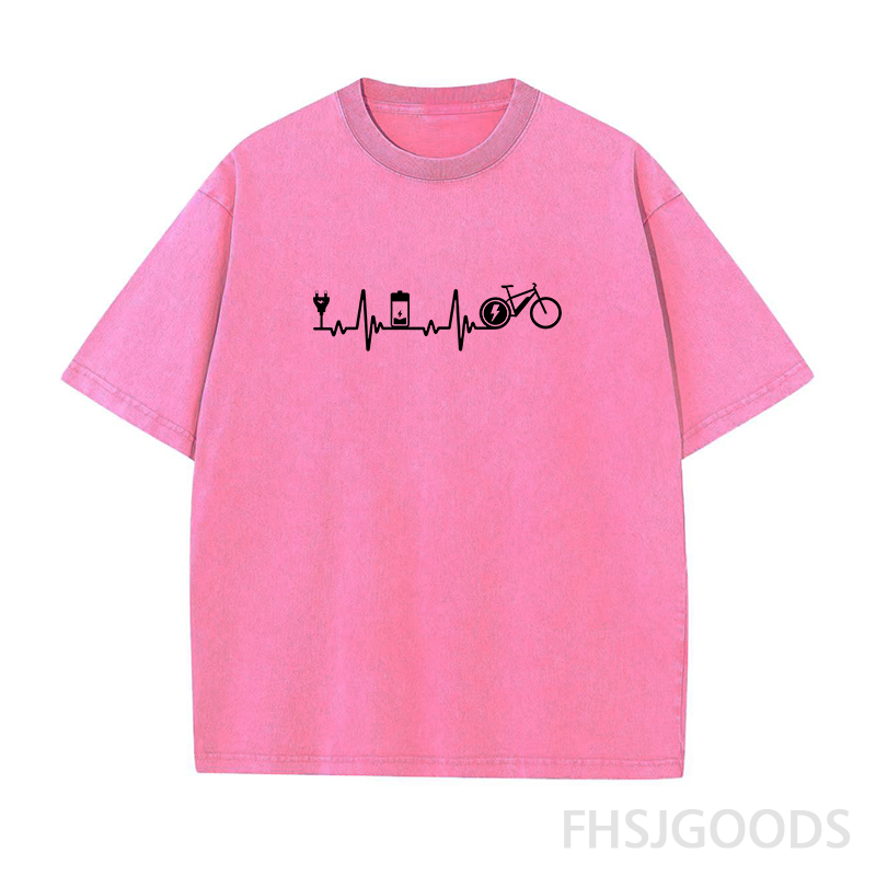 Heartbeat E-Bike Unisex Distressed T-Shirt