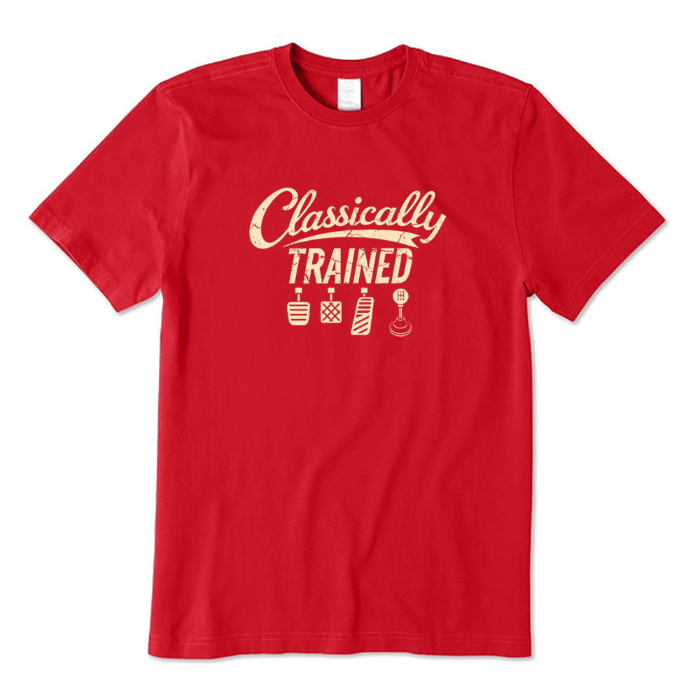 Classically Trained Manual Car Pedals & Gear T-shirt
