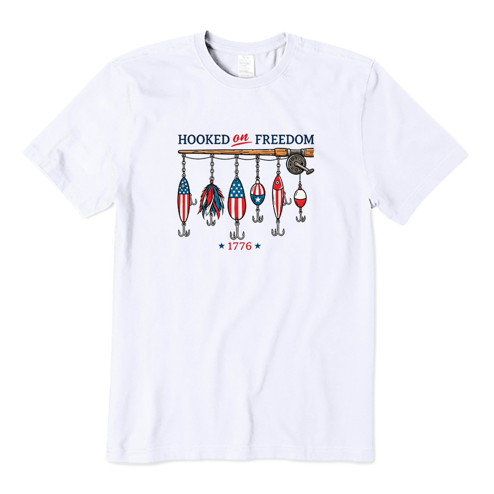 Hooked On Freedom Fishing T-shirt