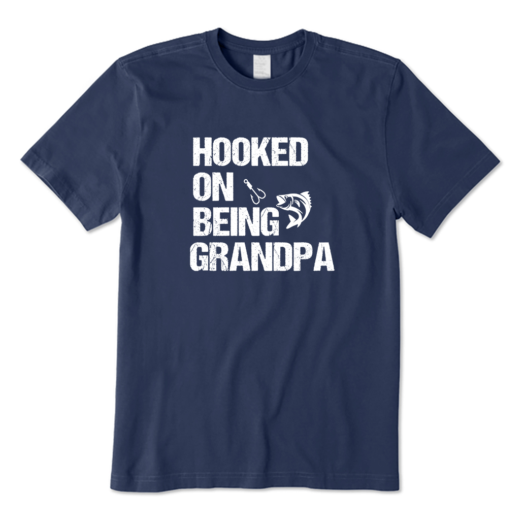 Hooked on Being Grandpa T-Shirt