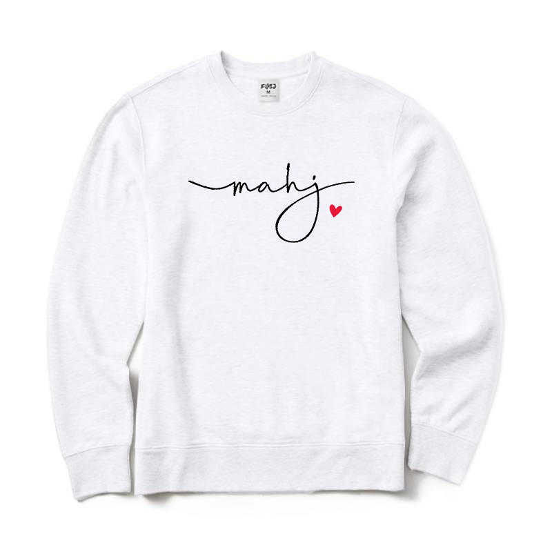 MahJong with Heart Crewneck Sweatshirt