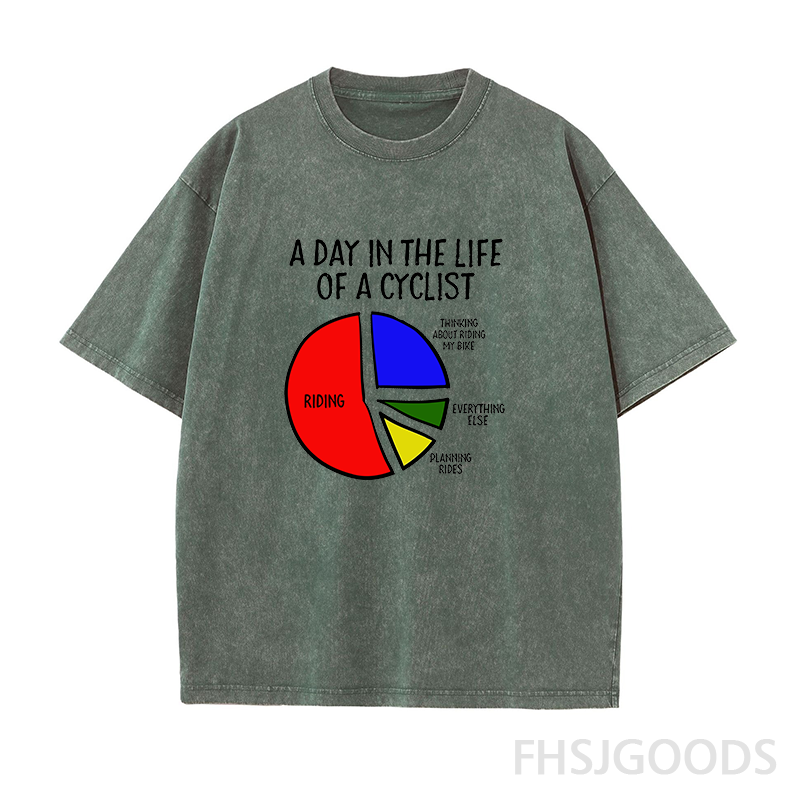A Day in The Life of A Cyclist Unisex Distressed T-Shirt