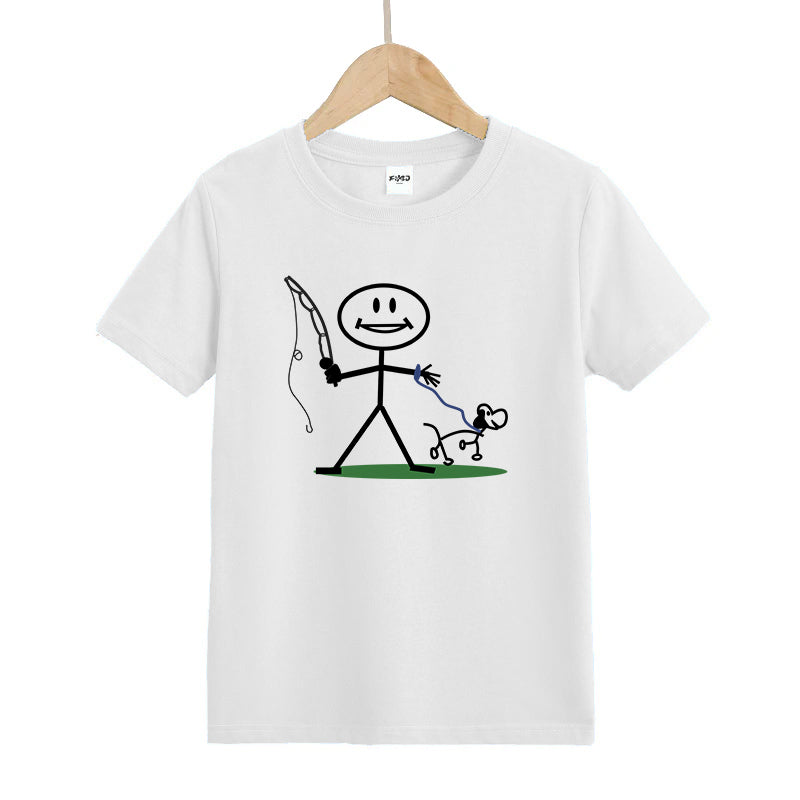 GO FISHING WITH MY DOG Kids T-Shirt