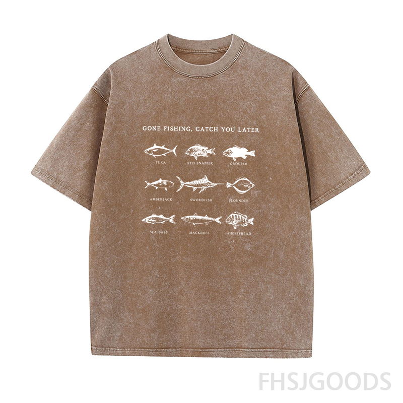 Fishing Dad Unisex Distressed T-Shirt