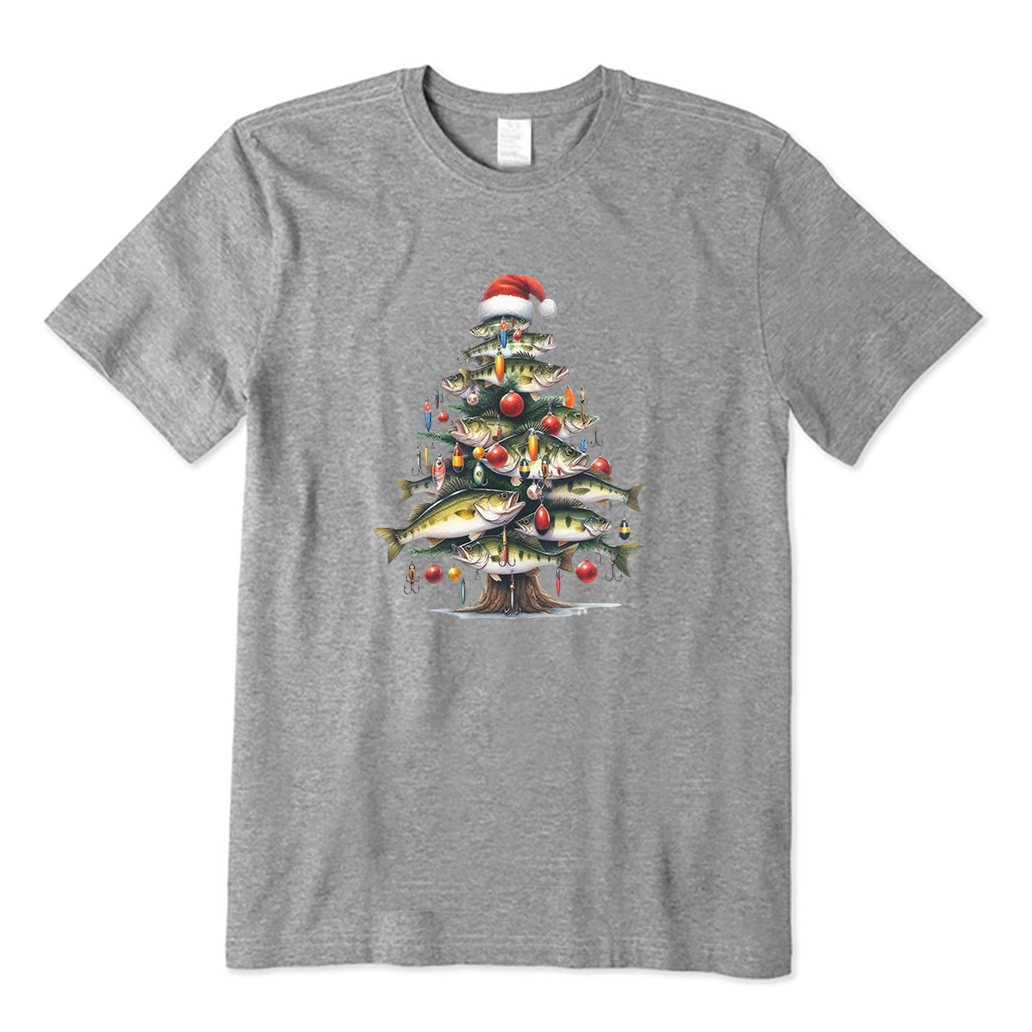 Bass Fisherman Christmas Tree T-Shirt