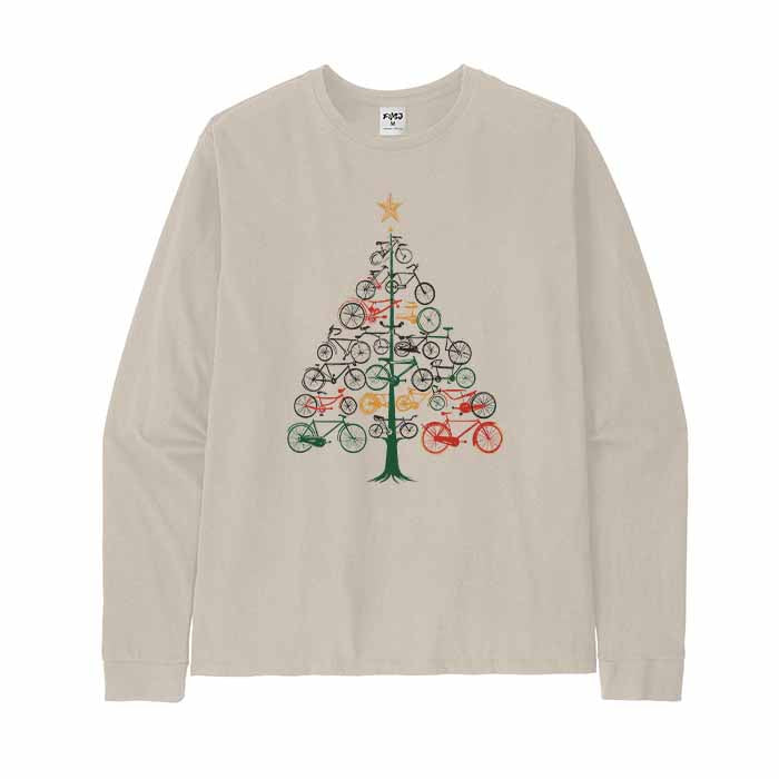 Bicycle Christmas Tree Long Sleeve T-Shirt