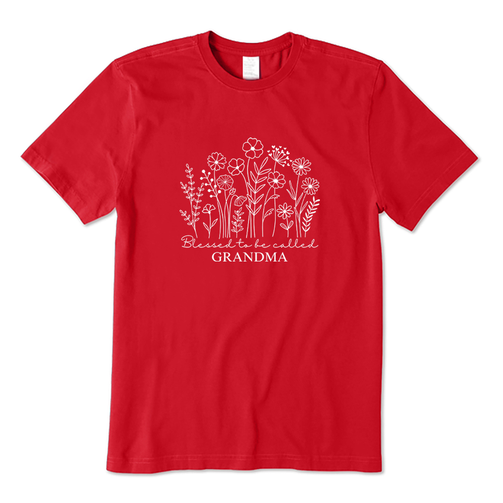 Blessed To Be Called Grandma Wildflower T-shirt