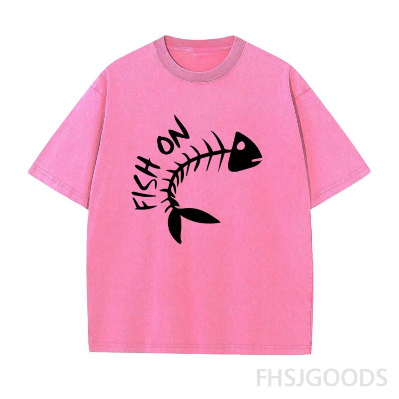 Fish On Unisex Distressed T-Shirt