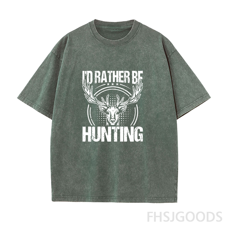 I'd Rather Be Hunting Unisex Distressed T-Shirt