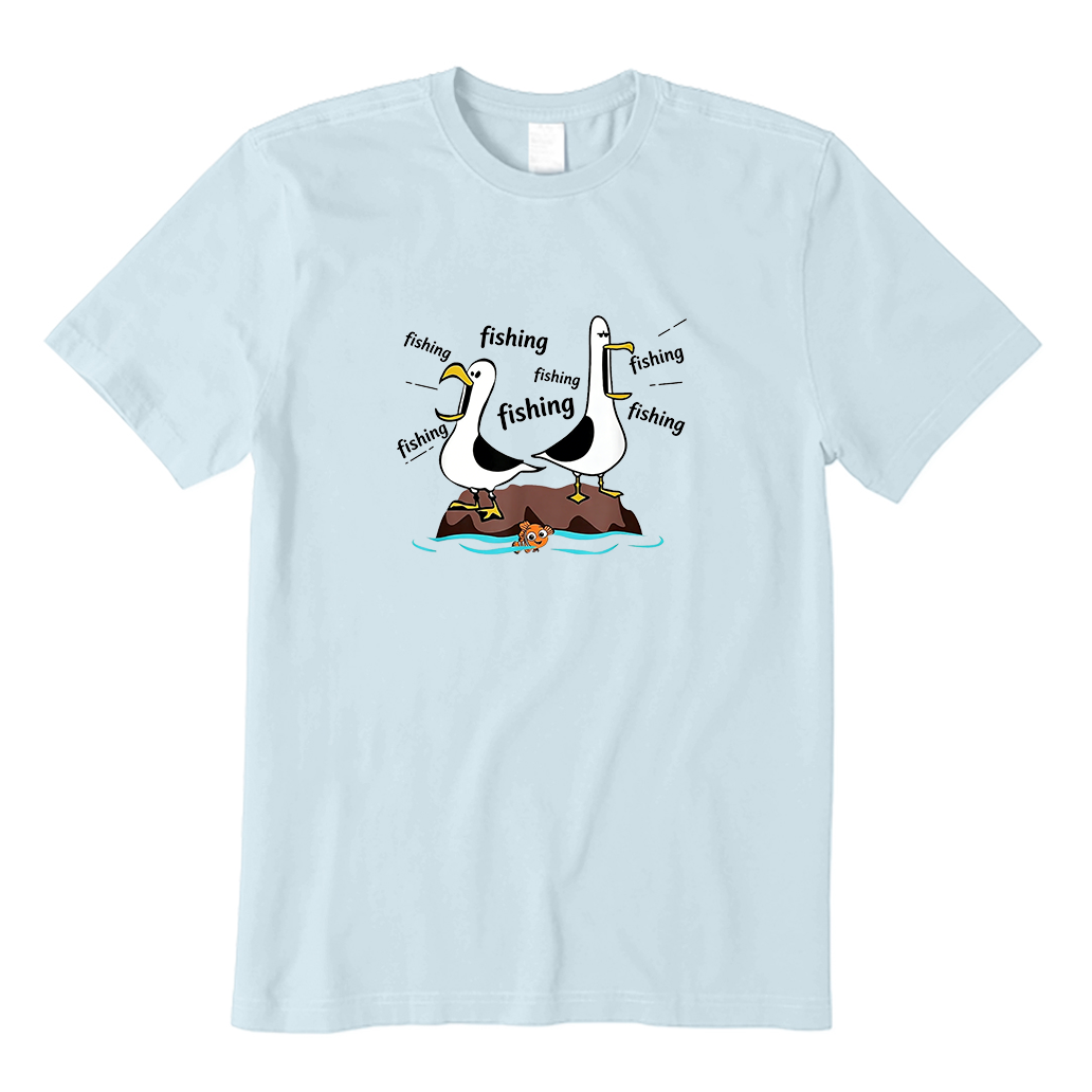Funny Seagulls Fishing T-shirt
