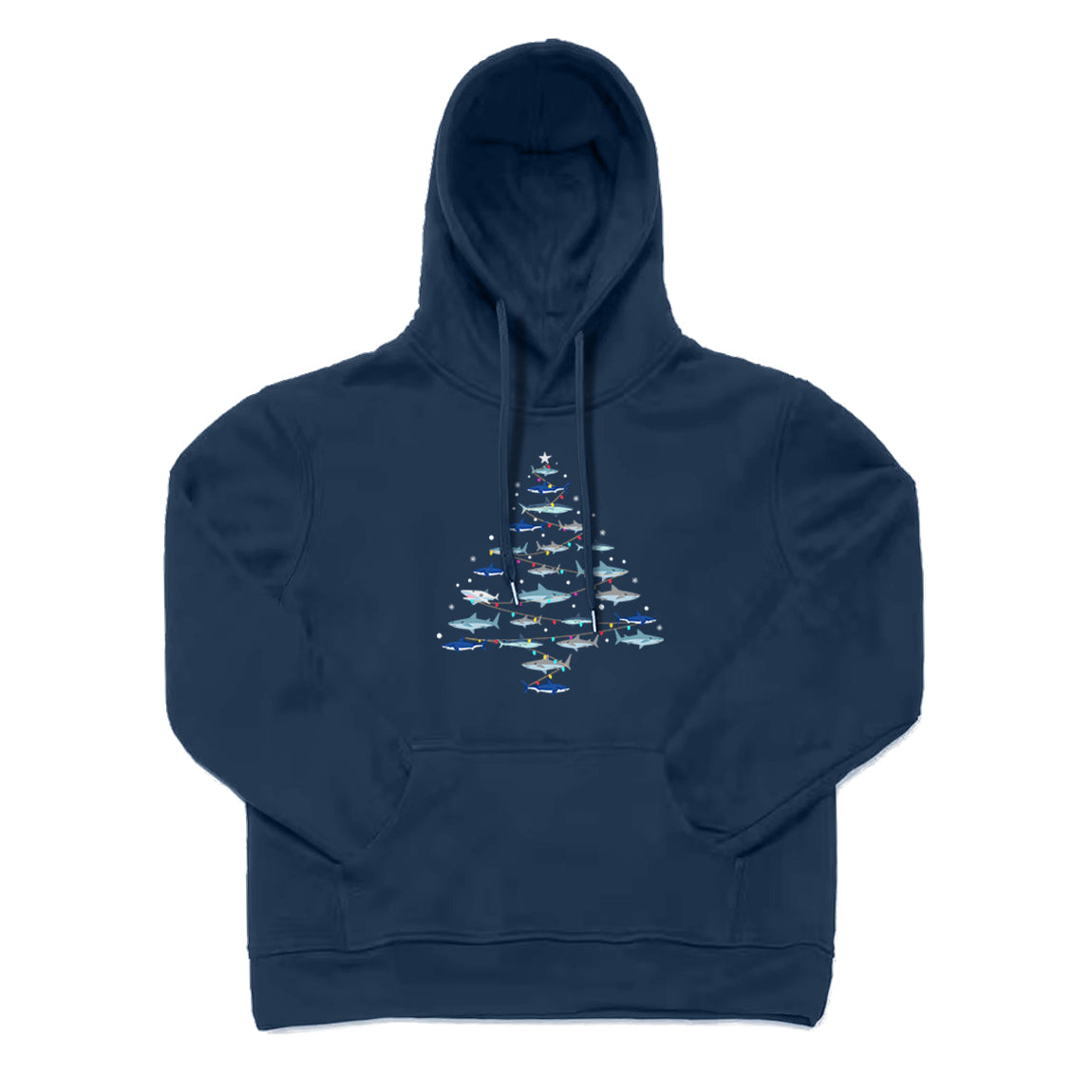 Christmas Shark Tree Hoodie