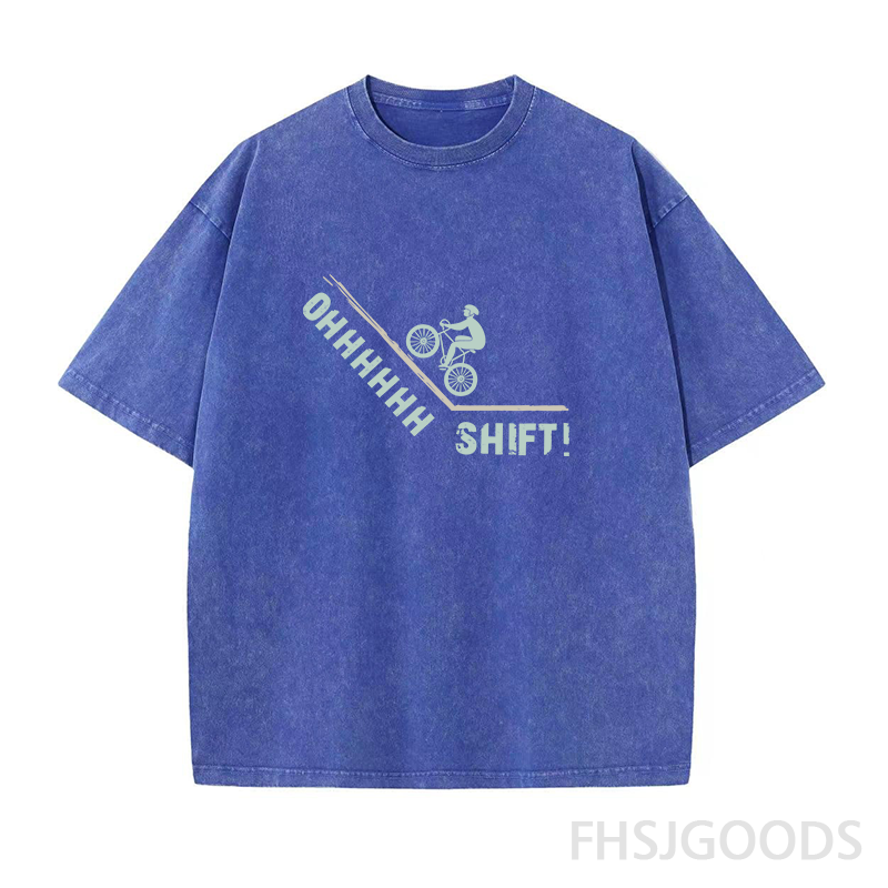 Oh Shift Bike Unisex Distressed T-Shirt