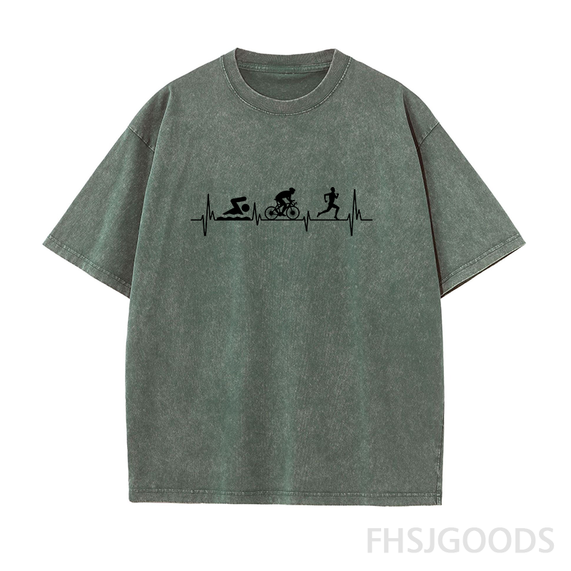 Swim Bike Run Athlete Unisex Distressed T-Shirt