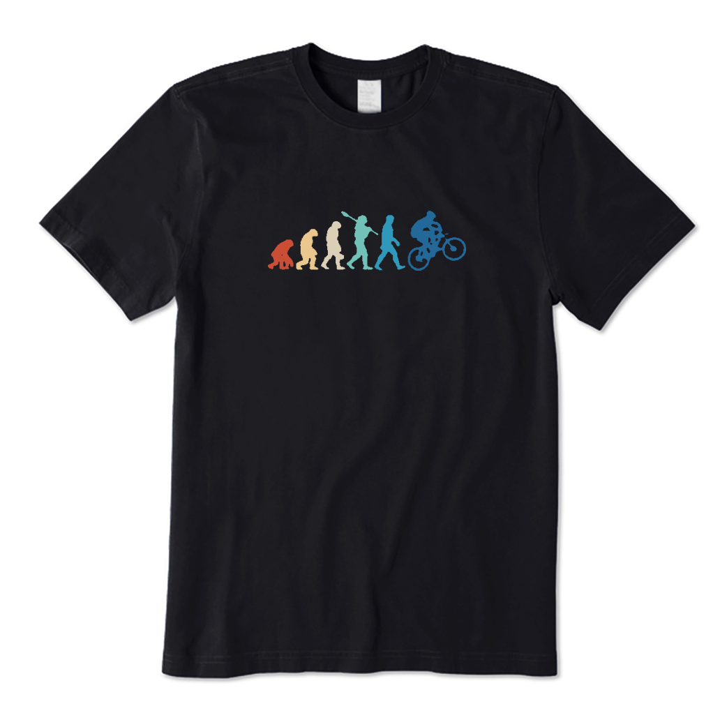 Retro Mountain Biking Evolution T-shirt