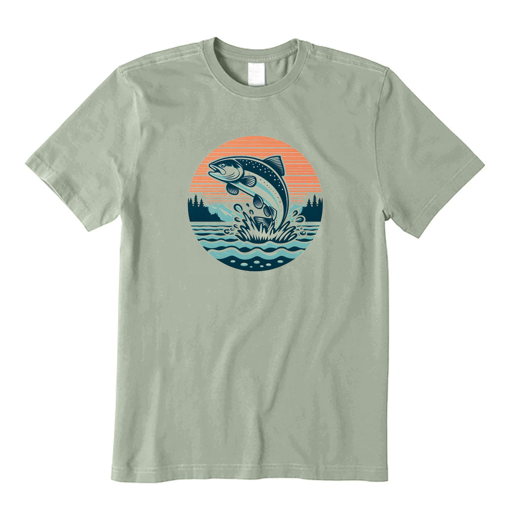 Retro Salmon Fishing T-Shirt