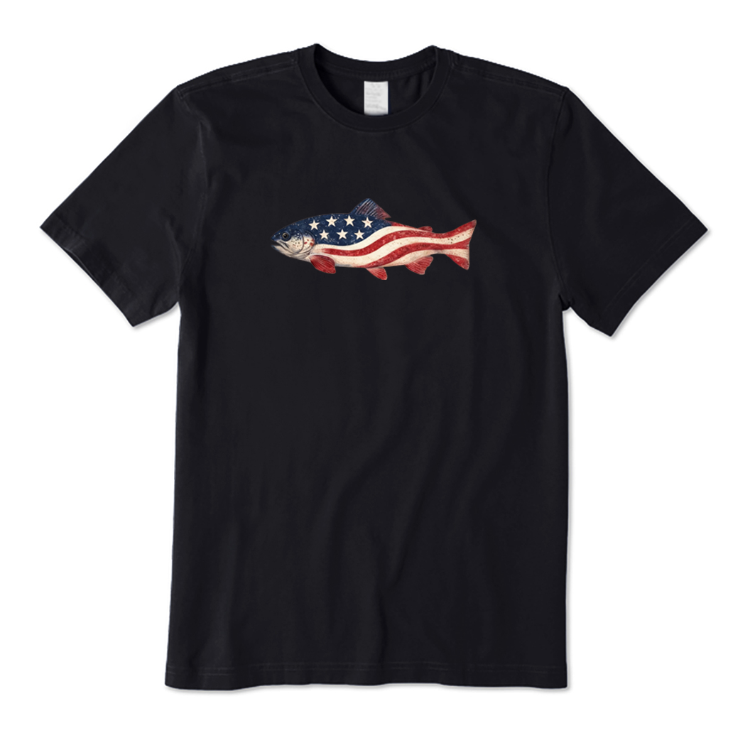 Trout American Flag T-shirt