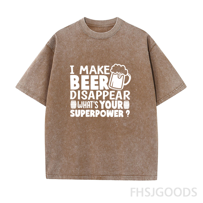 I Make Beer Disappear Unisex Distressed T-Shirt