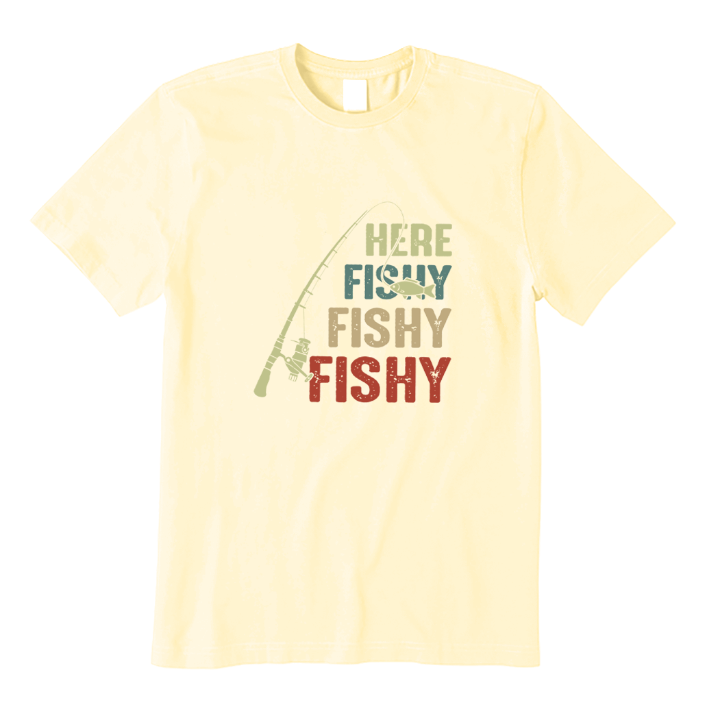 Vintage Fishing Rod Here Fishy Fishy T-shirt