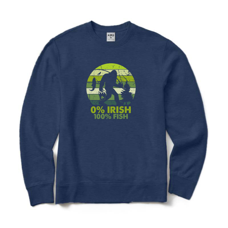 0% Irish 100% Fish Crewneck Sweatshirt