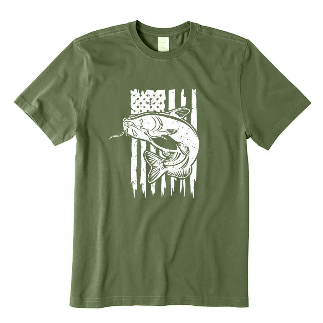 USA Flag Catfish T-Shirt