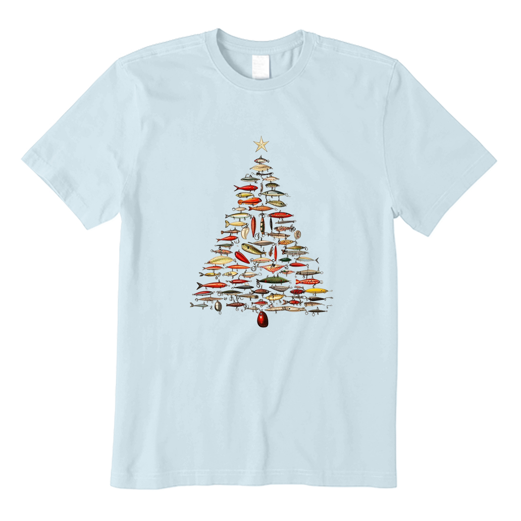 Fishing Lure Christmas Tree T-Shirt