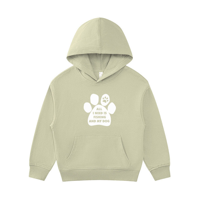 All I Need Is Fishing And My Dog Kid's Hoodie
