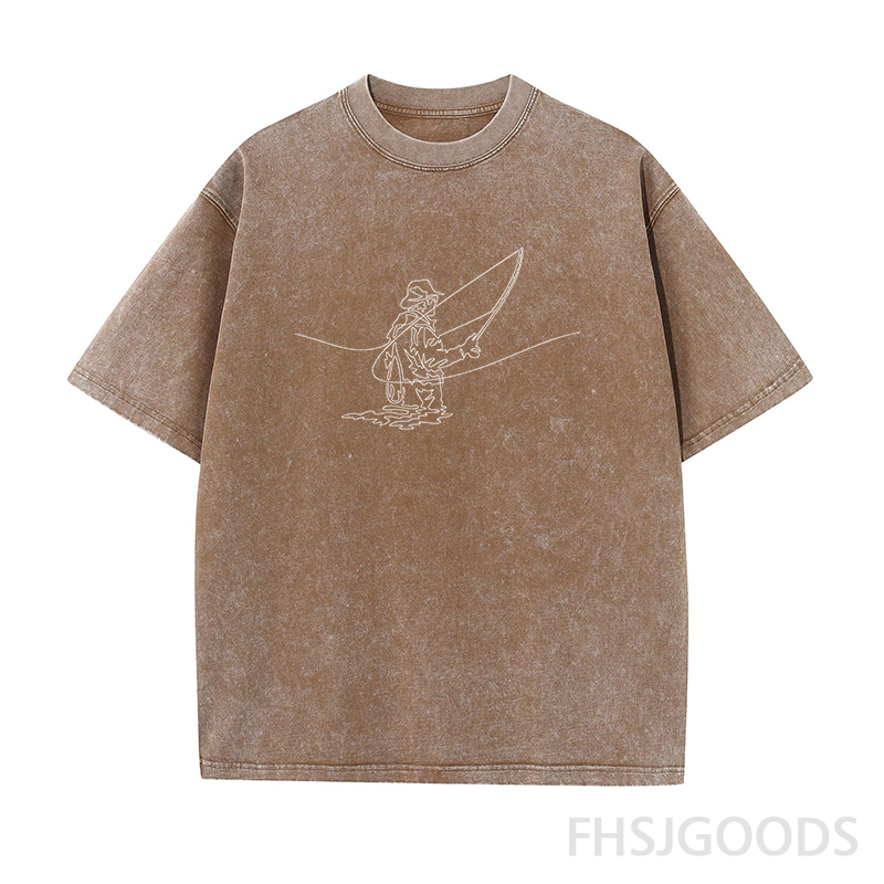 Fly Fishing Unisex Distressed T-Shirt