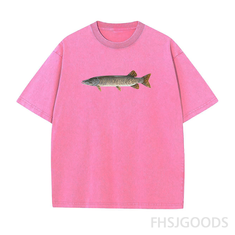 Muskie Fishing Unisex Distressed T-Shirt