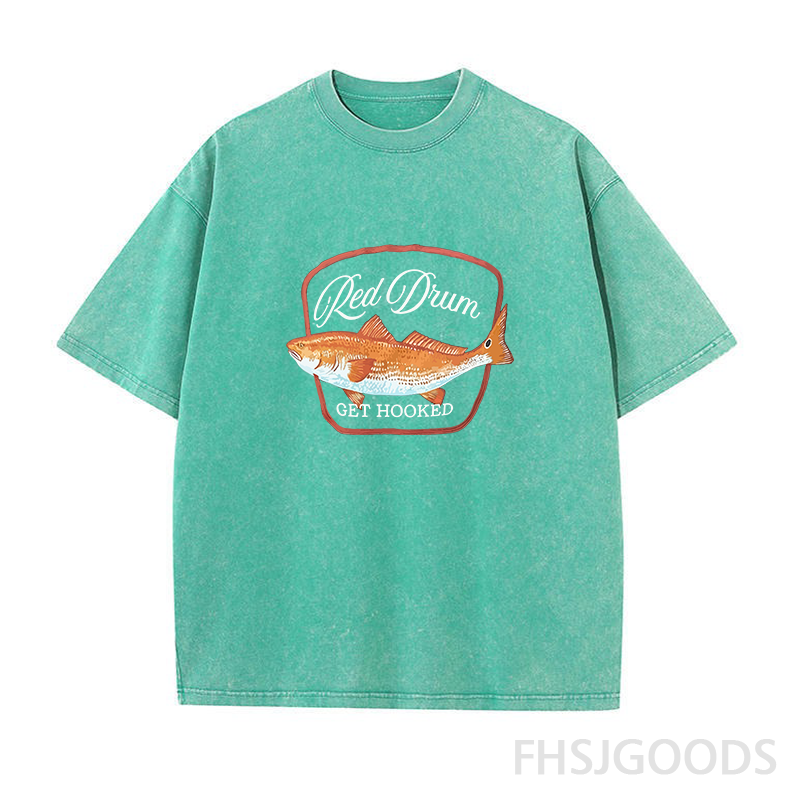 Red Drum Get Hooked Unisex Distressed T-Shirt