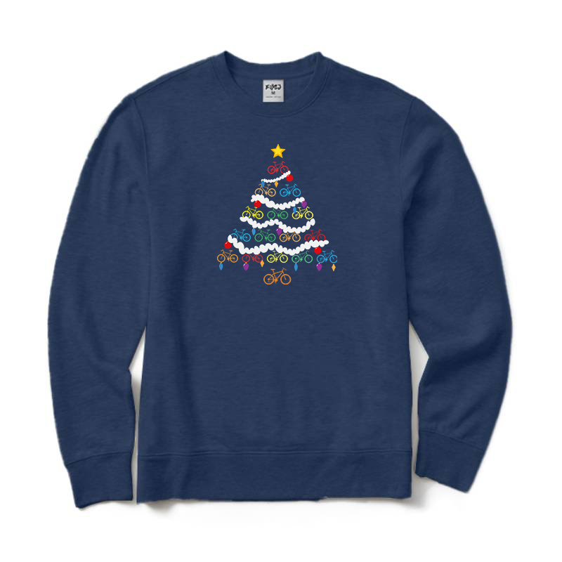 Christmas Bicycle Crewneck Sweatshirt